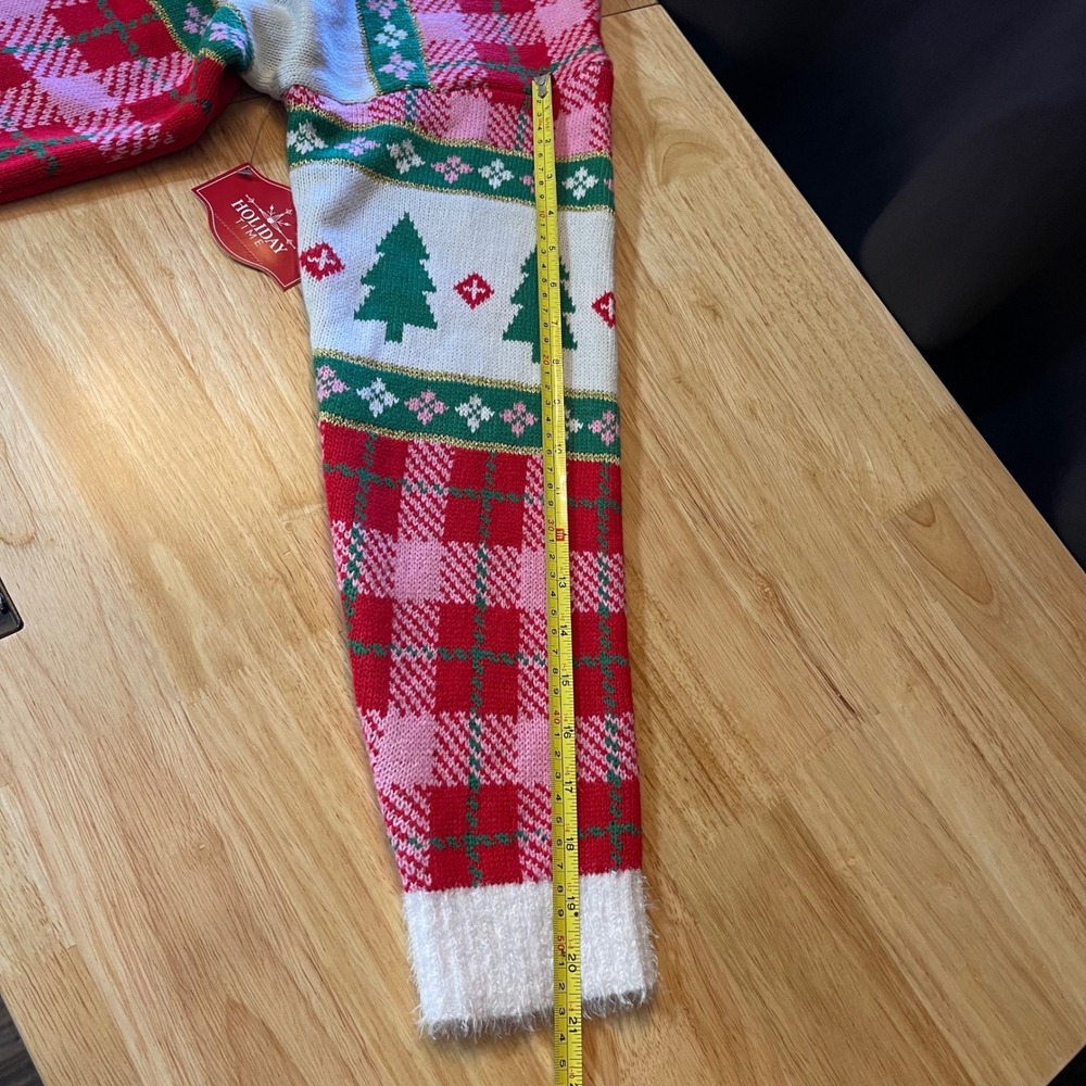 NWT Holiday Time Womens Merry Plaid Red Ugly Christmas Sweater XL 16-18 - Picture 6 of 7